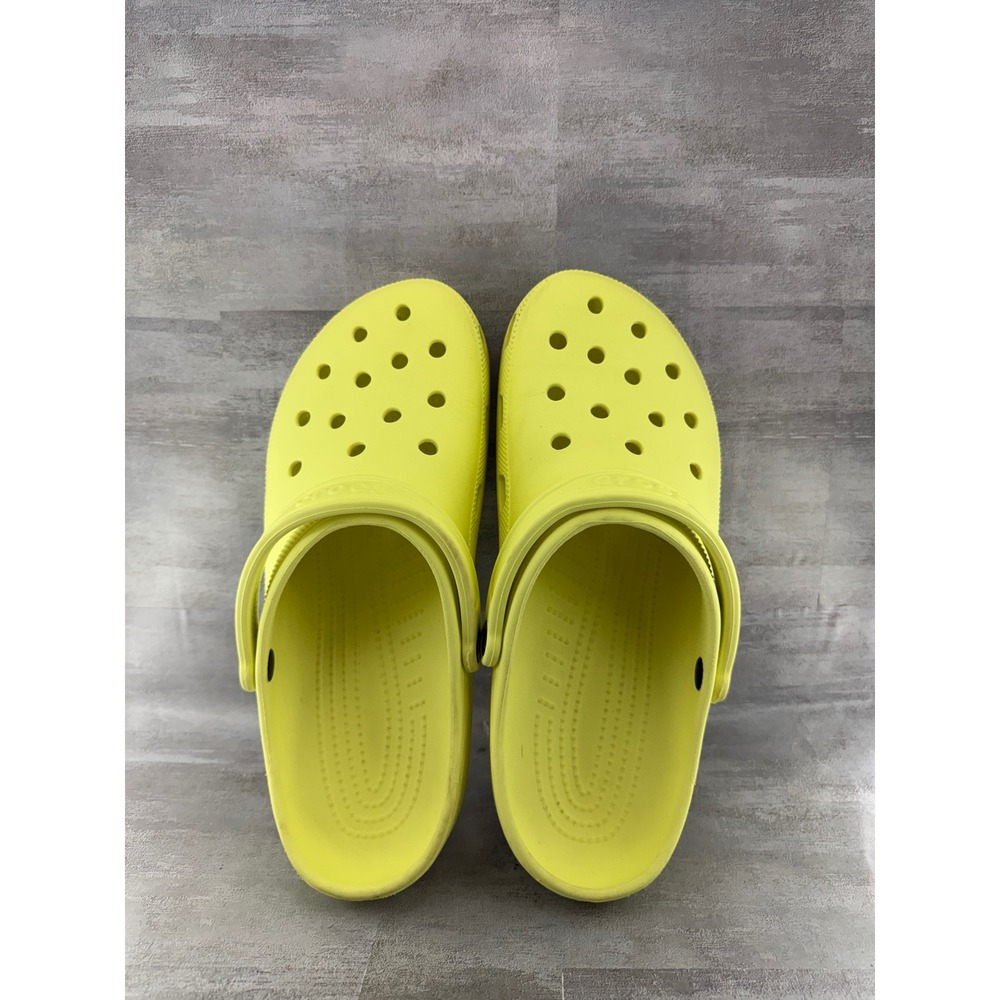 Crocs Classic Clog Men Size 13 Yellow Slip On Water Friendly Comfort Sandals - Picture 11 of 11